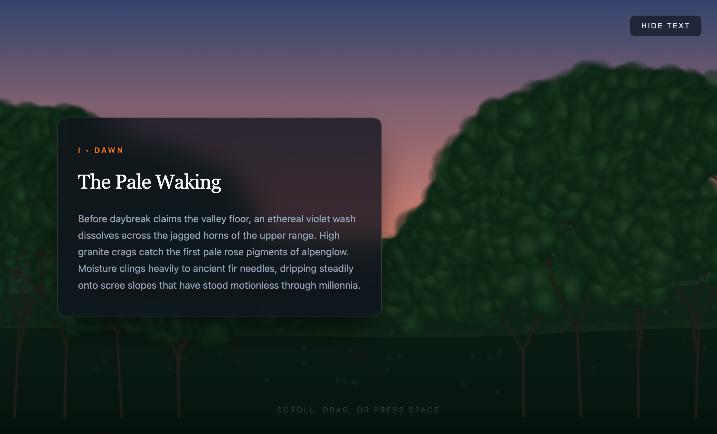 Screenshot of Watercolor Story